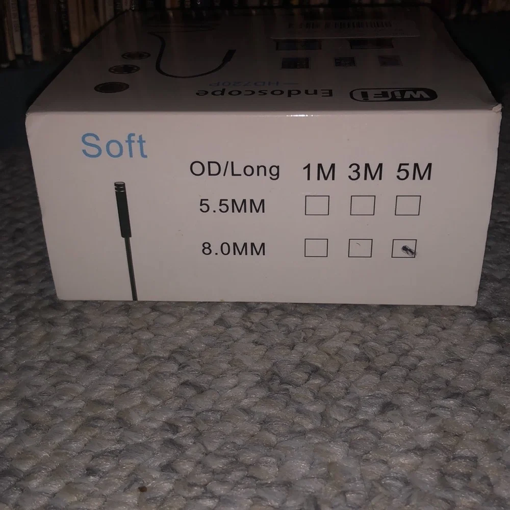 8mm X 5M Endoscope Snake WiFi 720HD Open Box